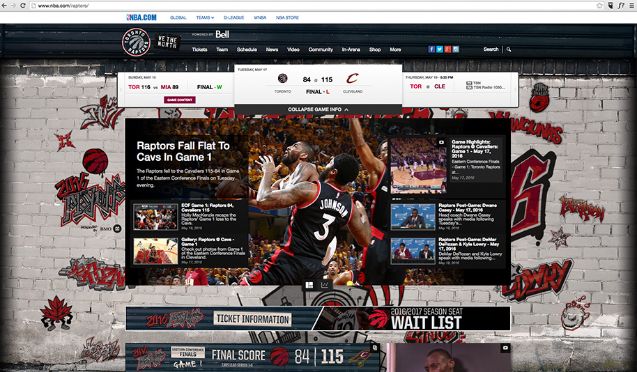 Toronto Raptors Homepage