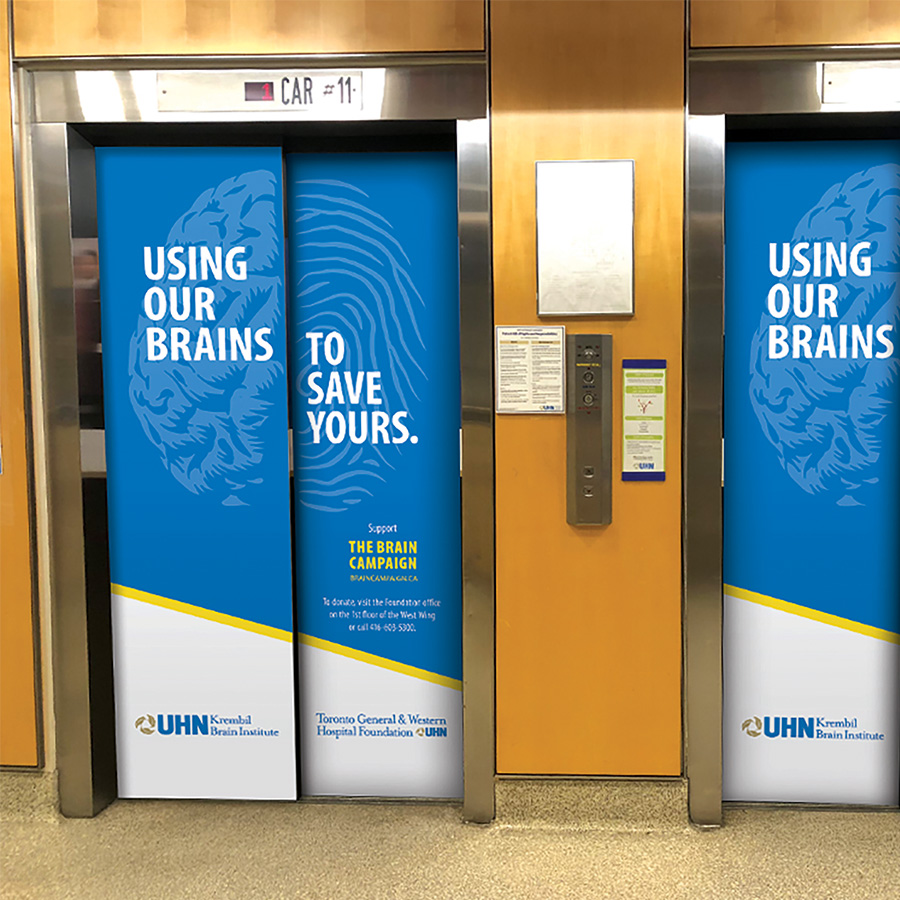 Krembil Brain Campaign Elevator Wraps