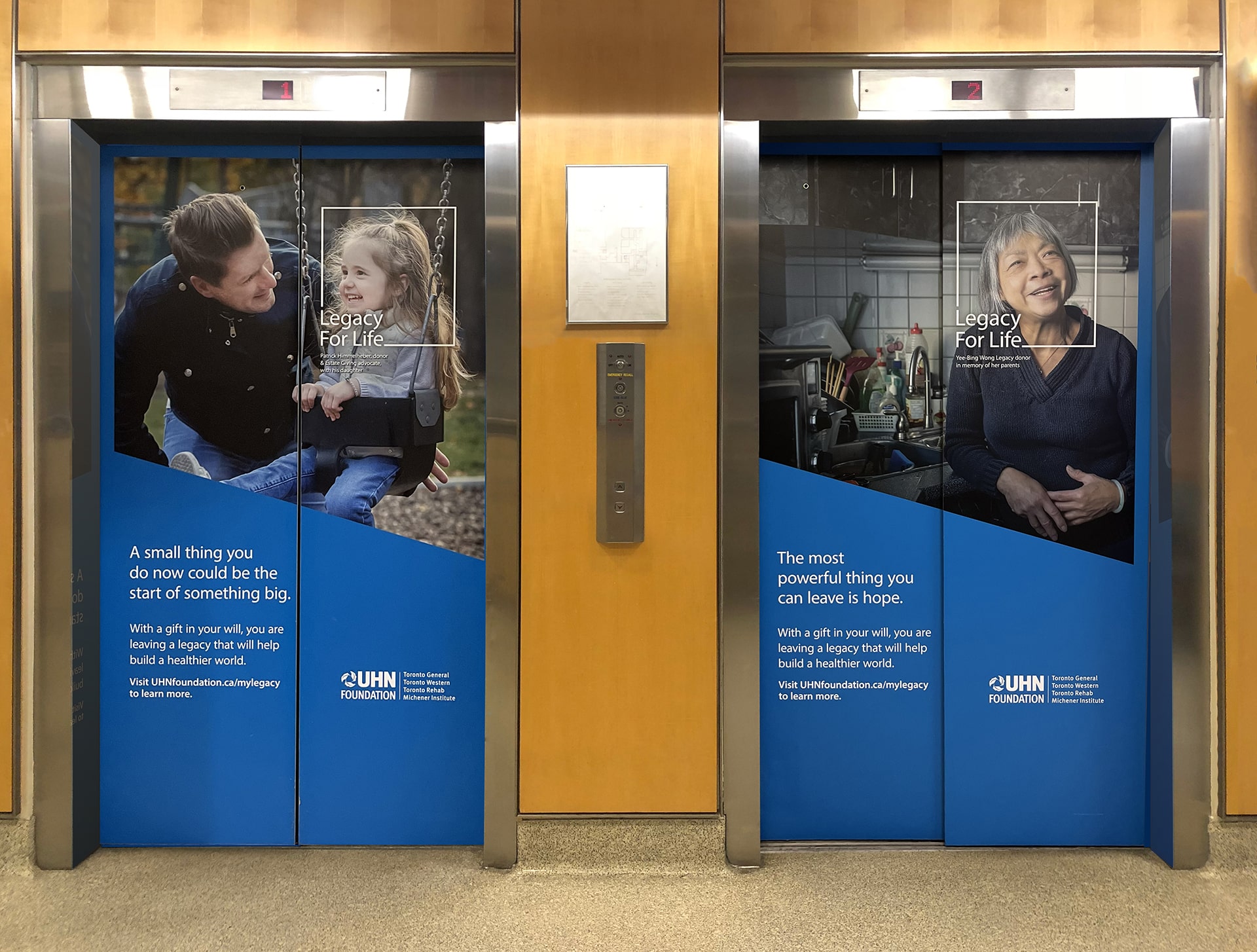UHN Legacy for Life Elevator Wraps