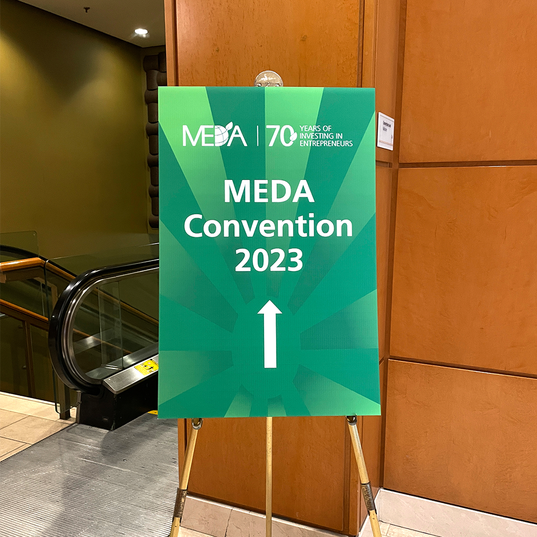 MEDA convention welcome sign